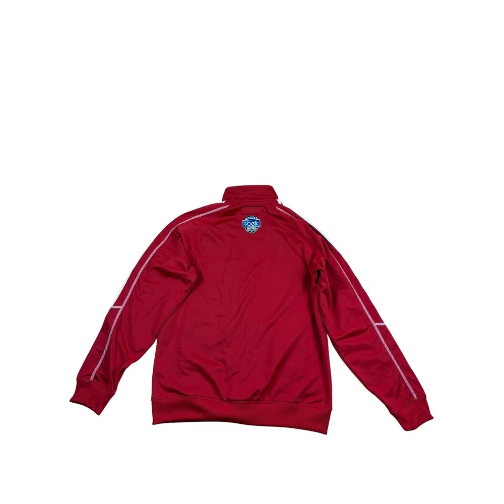 Adidas Louisville Cardinals Red Track Jacket Mens Medium Full Zip Up NCAA